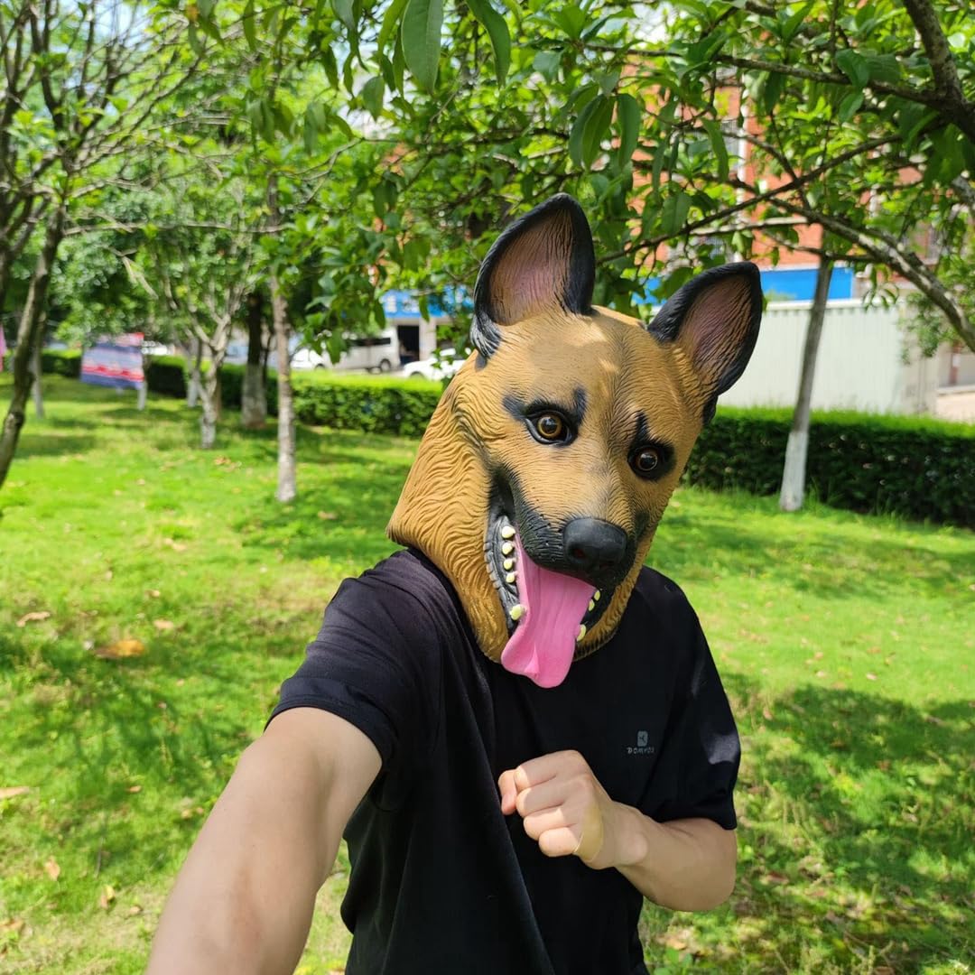 Amazon.co.jp: 犬 イヌ仮面 ハスキーマスク 柴犬 面白い アホ